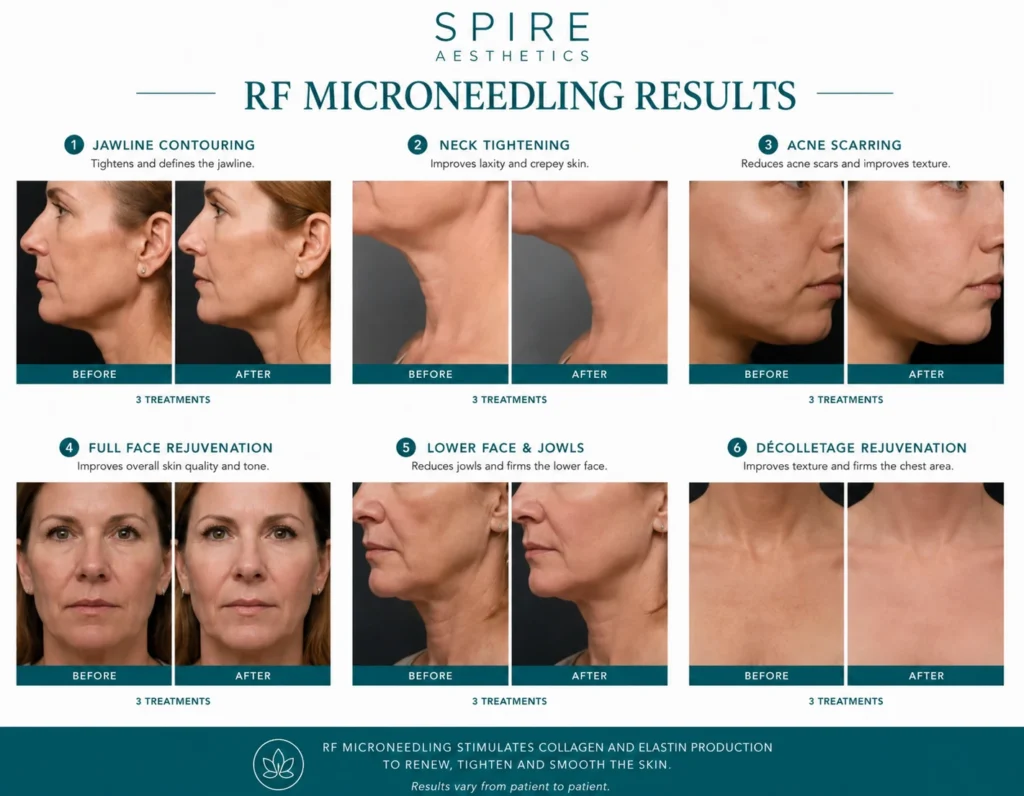 RF Microneedling Skin tightening Chatham results