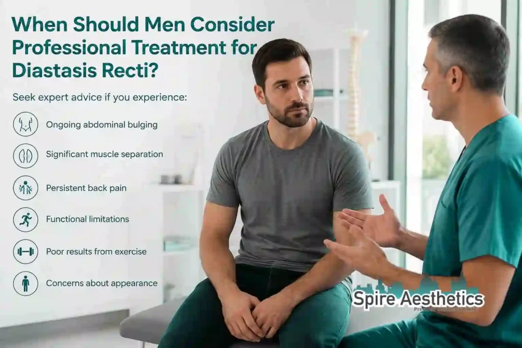 When Should Men Consider Professional Treatment for Diastasis Recti Chatham?